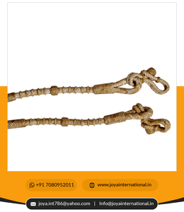 มือถักธรรมชาติ Rawhide แสดง Romel Romal Reins ม้า Tack ธรรมชาติ SRM073 - Product Image 3