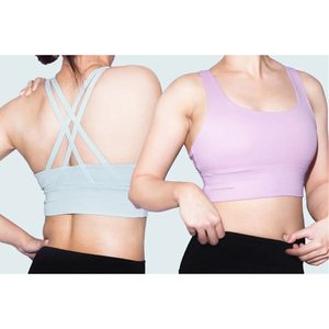 Women Soft Compression Full Supportive Yoga Sports <b>Bra</b> with Removable <b>Cups</b> - Product Image 3