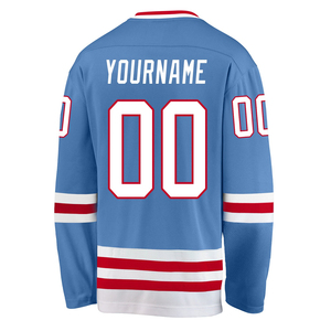 Créez votre propre maillot de hockey sur glace avec logo, haute qualité, 100% polyester, unisexe, adulte, nom d'équipe personnalisé, respirant, séchage rapide - Product Image 3