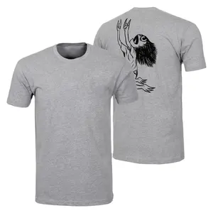 Custom Sport Training Gym Dragen T Shirts Mannen Slim Fit Zilver Grijze T-Shirts Snel Droog O-hals Korte Mouw T-Shirts