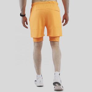 Pantalones cortos de entrenamiento para gimnasio de alta calidad para hombre, pantalones cortos de entrenamiento transpirables para correr de verano con bolsillos decorados con patrón de malla - Product Image 3