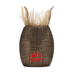 Vente chaude double ton noir et or Vase à fleurs Vaisselle de qualité supérieure Vase à fleurs Hôtel Ware utilisation aluminium coulé personnalisé - Product Image 3