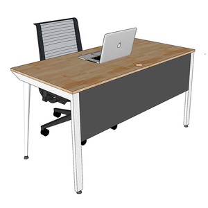 Escritorio Ejecutivo de Lujo Contemporáneo BGD68069 de Madera Natural con Patas de Hierro Ensambladas, Muebles de Oficina, Escritorio para Gerentes, Material MDF - Product Image 1