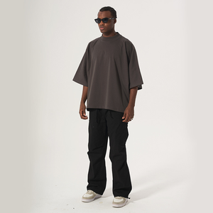 OEM Oversized Solid Premium Quality Boxy Loose Fit Streetwear <b>Tshirts</b> Drop Shoulder Cotton O-neck Wholesale Bulk 100% Organic - Product Image 4