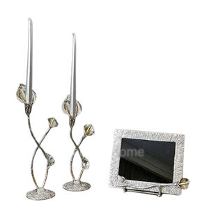 <b>Concrete</b> Unique <b>Candle</b> Jar Set of 2 <b>Candle</b> <b>Holder</b> Silver Plated Iron Metal Lighting Decor Home <b>Candle</b> <b>Holder</b> - Product Image 4