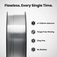 Filament PLA 3D Soie Argentée 1kg Numakers 1.75mm Premium Brillant Résistance à la Température 200°C Vitesse d'Impression 40-60mm/s Moulage