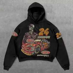 Ropa Urbana Personalizada con Cristales Brillantes Estilo Francés, Lavado Ácido, Vintage, Decorada con Pedrería, 100% Algodón Bordado - Product Image 2