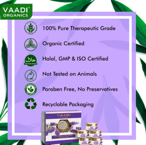 Vaadi Herbals Lavanda Anti-Envejecimiento Spa Facial Kit 70g Con Extracto De Romero Facial De Hierbas Para Resplandor Juvenil, Firmeza - Product Image 6