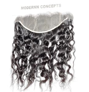 Cabello humano natural ondulado 13*4 natural de la Virgen del visón crudo indio que teje el paquete barato al por mayor - Product Image 3