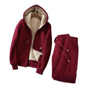 Conjunto de Sudadera con capucha Traje deportivo Sudadera Pantalones Cordón Mujeres Sudadera con capucha Pantalones Jogger Conjunto de dos piezas Streetwear - Product Image 6