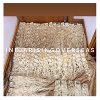 Extensions de cheveux blondes 613 blanchies en gros, extensions de cheveux vierges indiens à double trame, cuticules alignées