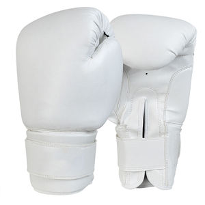 Venta caliente guantes de boxeo de cuero blanco profesionales personalizados para entrenamiento y uso profesional - Product Image 1