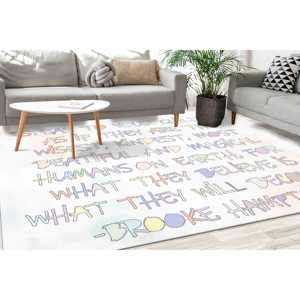 Tapis avec citation de Brooke Hampton : Tapis chenille tendance pour couloir et bureau - Product Image 1