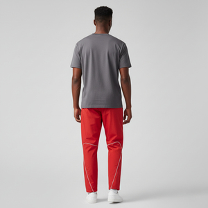 Pantalon de survêtement personnalisé coupe droite ample et décontracté en nylon pour homme – Tendance automne - Product Image 4