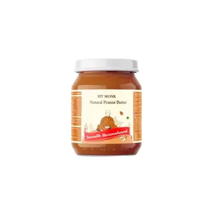 Fit monk clássico crunchy manteiga de peanut da índia disponível em oito sabores naturais, chocolate, clássico, etc