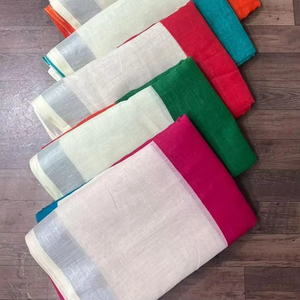 Saree en coton imprimé Lilen Design exclusif nouveau saree au look tendance - Product Image 1