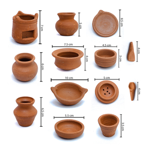 ชุดของเล่นเด็กทำด้วยมือ13ชิ้นชุดของเล่นทำอาหารดินเผาขนาดเล็กของเล่นเสริมพัฒนาการเพื่อการศึกษาแบบดั้งเดิม - Product Image 5