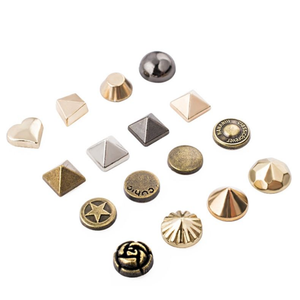 Rivets en laiton à double capuchon pour jeans personnalisés, boutons-pression en forme de champignon, rivets pour vêtements - Product Image 1