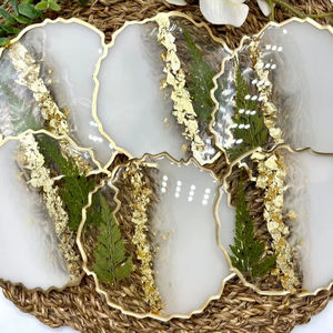 Classic Designer Resin Coaster Designed To Elevate Dining Table <b>Presentations</b> During Weddings Holiday Banquets - Product Image 1