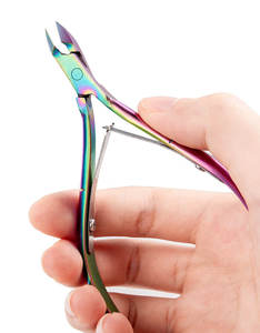 Venta al por mayor pinzas para cutículas logotipo personalizado pinza duradera para uñas cutícula Mango antideslizante herramientas de manicura - Product Image 5