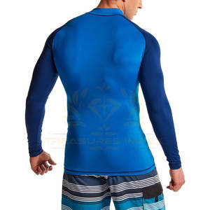 Bjj Mma Jiu Jitsu Diseña tu propio estampado personalizado de manga larga Rash Guard protección UV que absorbe la humedad Spandex/Nylon hombres - Product Image 2