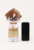 Boneka Plush Kawaii Custom Kacamata Bulat Rompi Berlapis Figur Isi Kapas PP Lembut