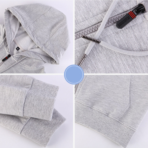 Sprint Autumn Styles Color sólido Unisex Custom Full Zip Up Hoodies Plus Size Men's Hoodies DDP Shipping - Product Image 3