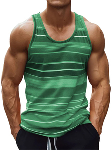White Men's <b>Knitted</b> Cotton <b>Rib</b> Gym Tank Top Casual Fitness Sexy OEM ODM Breathable Vest Top Customized for Outdoor - Product Image 4