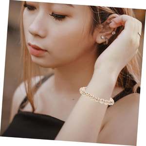 COSMEVIVI Unisex Skeleton Skull <b>Beaded</b> <b>Bracelet</b> Sophisticated Gothic Wristband in White Turquoise for <b>Men</b> Women Outfit Accessory - Product Image 3