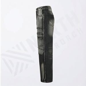 <b>Women's</b> Water Washed Customized Color Mid Waist Baggy Pants American Casual Denim <b>Jeans</b> Wide Leg Washed Trousers Streetwear - Product Image 3