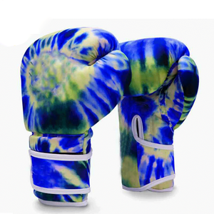 Customized Logo Color Boxing Gloves High Quality Cowhide Leather Polyester Breathable <b>Hook</b> Loop Closure MMA Sports Gloves - Product Image 1