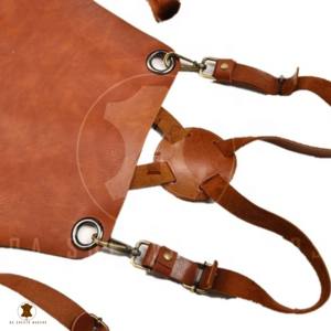 Producto de fábrica OEM 2021 Delantal de cuero ajustable para hombre Delantal industrial impermeable a prueba de aceite - Product Image 6