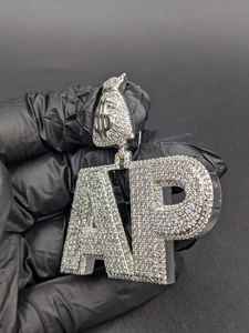 Colgante de Letra Personalizado de Moissanita AP con Colgante de Bolsa de Dinero, Diamante de Corte Redondo Estilo Hip Hop, Plata 925, Joyería Fina, Colgantes y Dijes - Product Image 2