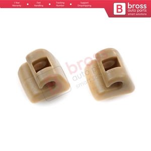 BSR503 2 pièces Crochets de fixation pare-soleil couleur beige pour W123 W124 W126 W201 190 W140 - Product Image 3