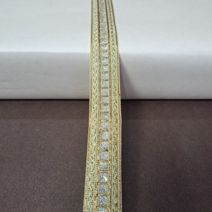 Bạc & Vàng Kim Loại <span class=keywords><strong>Trim</strong></span> Ren Ribbon Bện Cho Hàng May Mặc Cho Cô Dâu Sử Dụng & Tự Làm Dự Án Fancy Phụ Kiện <span class=keywords><strong>Trim</strong></span> - Product Image 2