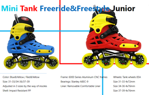 Pattini in Linea STANLEY Mini Tank Slalom per Giovani/Junior, Cuscinetti ABEC-9, Durezza Ruote 85A, Rotelle in Alluminio Regolabili - Product Image 6