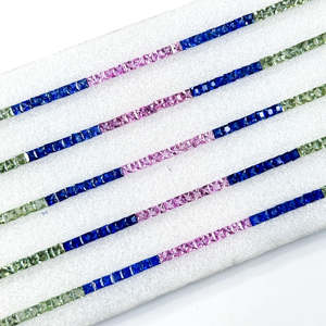 Zafiro Natural Multicolor de 2.5mm, Corte Princesa Cuadrado, Facetado, Certificado IGI, Calidad Superior, Precio al por Mayor a Granel desde India - Product Image 6