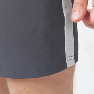 High Stretch Woven Fabric Ebony Lab 360 5 Inch Superstretch <b>Shorts</b> with Side Ventilation Panels and <b>Zip</b> <b>Pockets</b> - Product Image 5