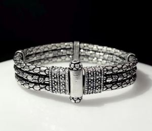 Bracelet en argent sterling artisanal balinais, chaîne serpent, fait à la main, argent 925, design à 3 rangs, bijoux pour homme, qualité supérieure - Product Image 3