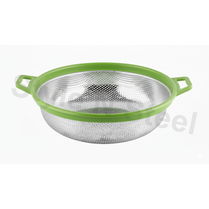 Colador de Malla de Acero Inoxidable con Tapa, Diseño Ecológico para Colar y Tamizar Pudín - Product Image 3