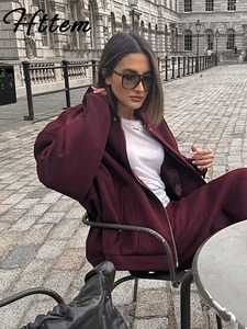 Hirigin Women's Oversized Moto Varsity Bomber Coat Faux Leather <b>Jacket</b> Cashmere <b>Fur</b> Zippered Motorcycle Biker Coat <b>for</b> Spring - Product Image 4