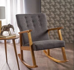 เก้าอี้โยกไม้หรูหราสำหรับตกแต่งบ้านและตกแต่งห้องนั่งเล่น - Product Image 5