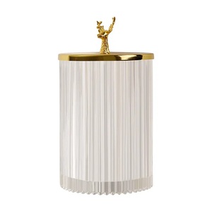 Amazing Look Borosilicate Cookie Candy Honey tank <b>Airtight</b> Glass Storage <b>Jar</b> with Bamboo Lid Unique Design Hot Sale Storage <b>Jar</b> - Product Image 1