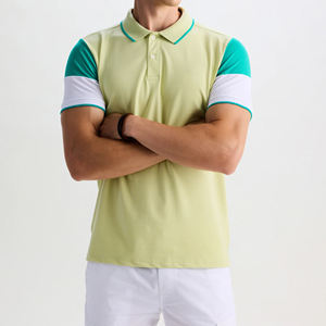 Nouveauté T-shirt polo pour hommes avec logo personnalisé de haute qualité vente en gros de chemises avec broderie décoration tissu solide - Product Image 3