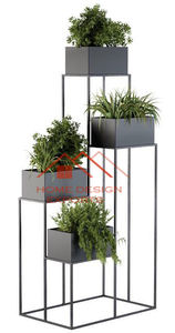 Support pour une utilisation intérieure et extérieure Décoration de jardin Support de pot de plante en fer Design admirable Jardinière de couleur noire en fer - Product Image 4