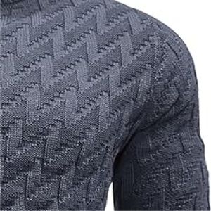 Nouvelle qualité Unique tricots décontractés pull hommes col rond hauts en tricot décontracté couleur unie pull pull de haute qualité - Product Image 5