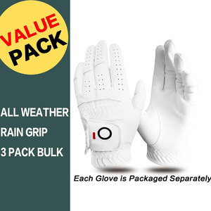 ถุงมือกอล์ฟสำหรับผู้ชายถุงมือถนัดซ้ายสำหรับนักกอล์ฟมือขวา-มีค่า3แพ็คทนทานต่อทุกสภาพอากาศหนังแกะ - Product Image 2