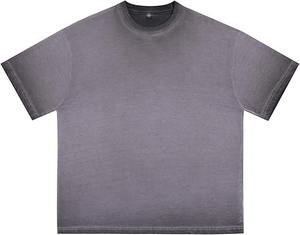 Trade Assurance Men Drop Shoulders Acid Wash Vintage T Shirts Hombres Casual Crew Neck Stone Washed Men's Acid Wash T-Shirts - Product Image 1