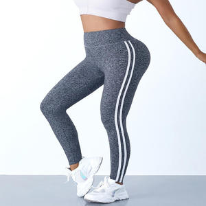 Haute qualité femmes Gym Fitness Yoga pantalon respirant tricoté décontracté entraînement sport Leggings 80% Nylon 20% taille élastique - Product Image 6