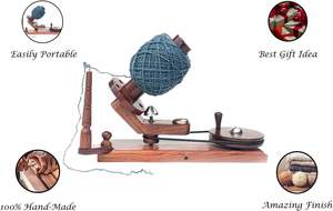 Fil grande boule enrouleur et dessus de table Swift Crochet porte-parapluie tricot à la main outils d'enroulement laine hêtre palissandre - Product Image 4